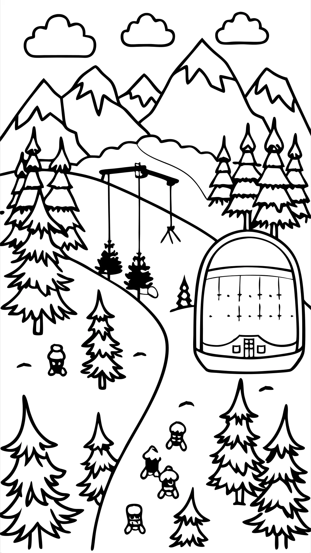 coloriage de ski